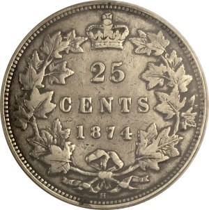 Canada 1874H 25 Cent
