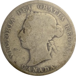 Kanada 1886 25 Cent Vorderseite 5 LBE