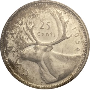 Canada 1954 25 Cent