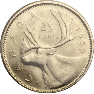 Canada 1955 25 Cent