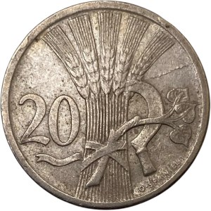 Czechoslovakia 1925 20 Haleru - Key Date