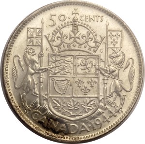 Canada 1944 50 Cent Near 4