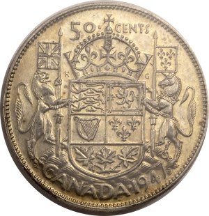 Canada 1947 50 Cent Maple Leaf