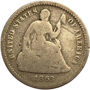 United States 1863 Half Dime Liberty Seated
