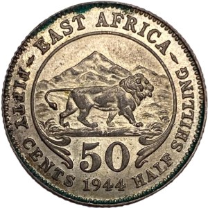 East Africa 1944-SA 50 Cents, Half Shilling