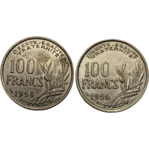 France 1956-B & 1958 100 Francs