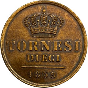 Italy Kingdom Naples & Sicily 1859 10 Tornesi