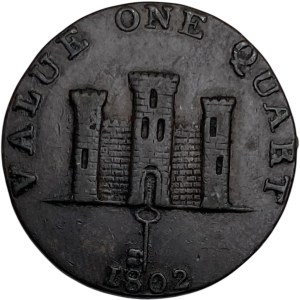 Gibraltar 1802 1 Quart Robert Keeling Merchant Token
