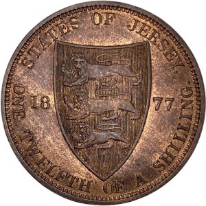 Jersey 1877-H 1/12 Shilling