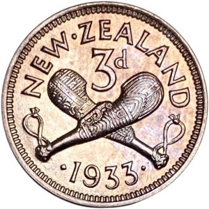 New Zealand 1933 3 Pence