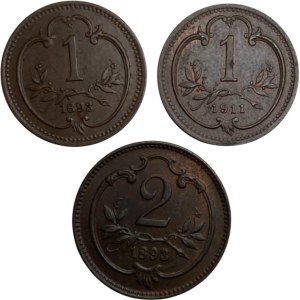 Austria 1893 - 1911 Coin Lot (3 Pieces)