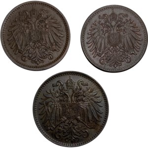 Austria 1893 - 1911 Coin Lot (3 Pieces)