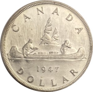 Canada 1947 Silver Dollar Blunt 7