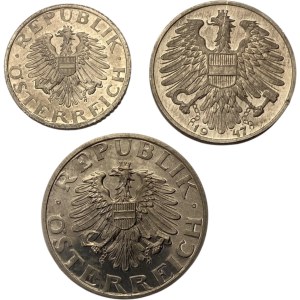 Austria 1947 50 Groschen, 1 & 2 Schilling