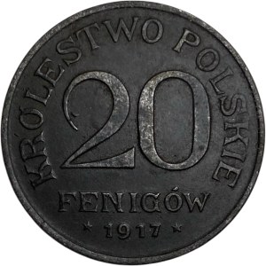 Poland Kingdom 1917 20 Fenigow