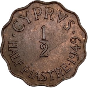 Cyprys 1949 1/2 Piastre