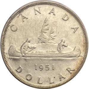 Canada 1951 Silver Dollar