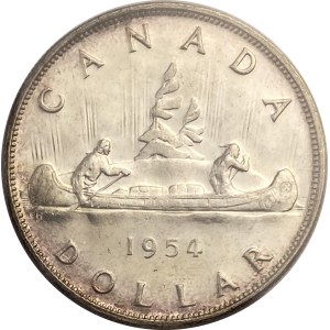 Canada 1954 Silver Dollar