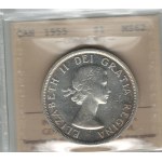 Canada 1955 Silver Dollar