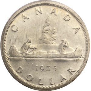 Canada 1955 Silver Dollar