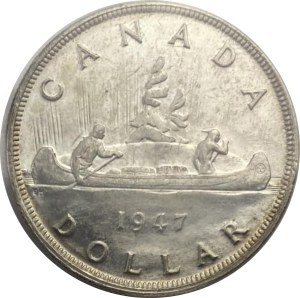 Canada 1947 Silver Dollar Blunt 7