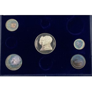 Iran 1971 AH 1350 2500th Anniversary of The Persian Empire Silver 5 Coin Set