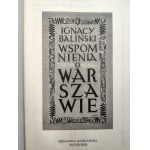 Balinski I. - Memories of Warsaw - Edinburgh 1946 [ Varsaviana].