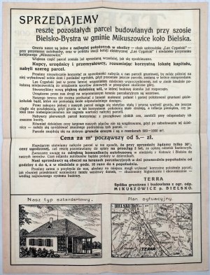 Advertising print of Terra Company - Mikuszowice Bielsko - 1930s [ Land and Building Company ].