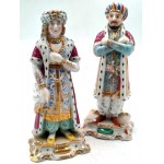 Para porcelanowych flakonów na perfumy - Sułtan i Sułtanka - JACOB PETIT, (1796-1868), Paryż, XIX wiek