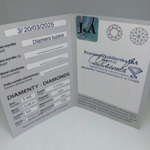 PŘÍRODNÍ DIAMANT 0,08 CT. Si2