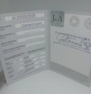 BELLISSIMO DIAMANTE NATURALE 0,07 CT CERTIFICATO