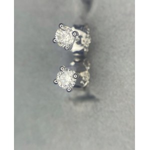 18 KARATOWE ZŁOTE, UNIKATOWE KOLCZYKI Z DIAMENTAMI 0.27 CT CZYSTOŚC SI.