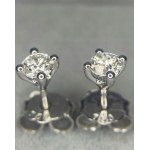 18 KARATOWE ZŁOTE, UNIKATOWE KOLCZYKI Z DIAMENTAMI 0.27 CT CZYSTOŚC SI.