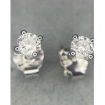 18 KARATOWE ZŁOTE, UNIKATOWE KOLCZYKI Z DIAMENTAMI 0.27 CT CZYSTOŚC SI.