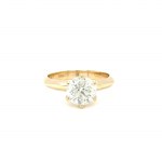4.0 GR YELLOW GOLD RING WITH 2 CT DIAMONDS - RNG41101
