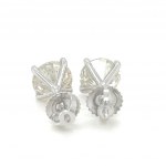 EARRINGS IN 14K WHITE GOLD 1.70 GR WITH DIAMONDS - ER30805