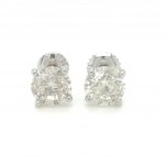 EARRINGS IN 14K WHITE GOLD 1.70 GR WITH DIAMONDS - ER30805