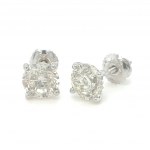 EARRINGS IN 14K WHITE GOLD 1.70 GR WITH DIAMONDS - ER30805