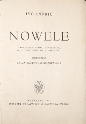 Andrić I., NOWELE, 1937