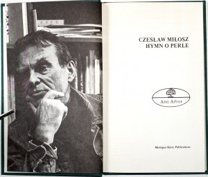 Miłosz C., HYMN O PERLE [wpis i podpis autora]