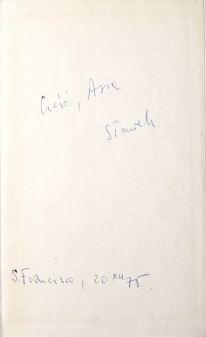 Mrożek S., OPOWIADANIA [autograf a věnování autora].