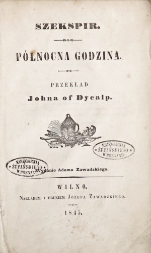 Shakespeare W., THE NORTH HOUR, Vilnius 1845