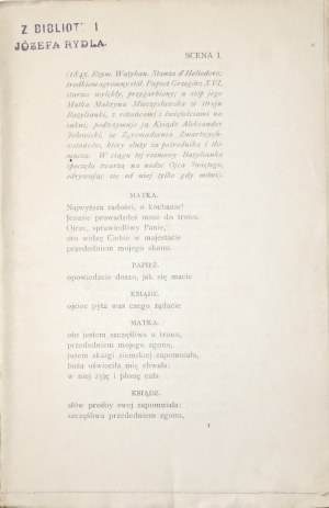 Wyspiański S., LEGION, 1900 [1. vydání] [z knihovny Józefa Rydla].