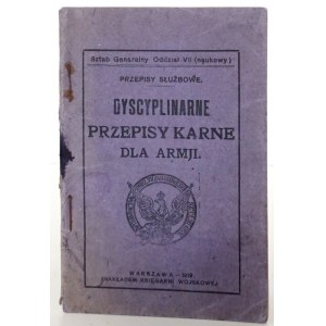 DYSCYPLINARNE PRZEPISY KARNE DLA ARMJI, 1919