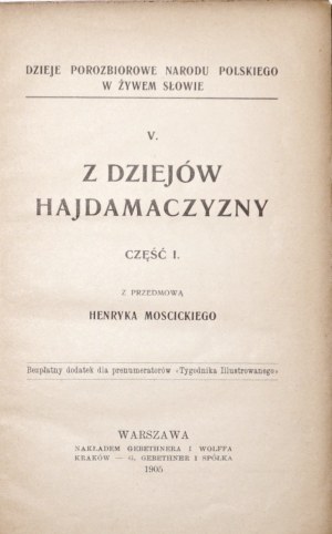 Z HISTORIE HAJDAMACZNY, část 1-2, 1905