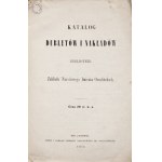 KATALOG DUBLETÓW I NAKŁADÓW BIBLIOTEKI ZAKŁADU NARODOWEGO IMIENIA OSSOLIŃSKICH, 1871.
