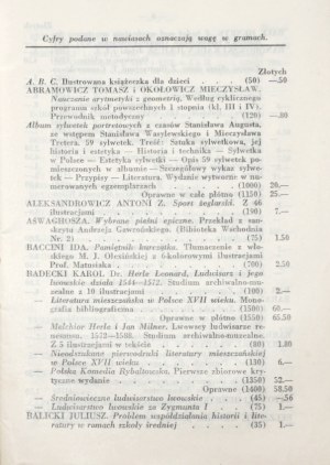 KNIŽNÍ KATALOG NÁRODNÍ KNIHOVNY OSSOLIŃSKÝCH VE LVOVĚ. POBOČKA VE VARŠAVĚ [...] : ŘÍJEN 1937.