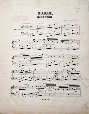 Brindley R., MARIE - NOCTURNE POUR PIANO RICHARDS BRINDLEY