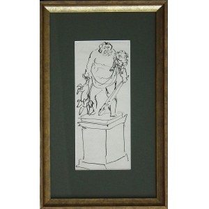 Antoni Uniechowski(1903 Wilno-1976Warszawa),Rysunek z cykluUniechowski opowiada...,1975