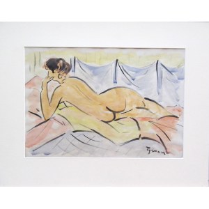 Tymon Niesiołowski(1882 Lviv-1965 Torun),Nude lying backwards